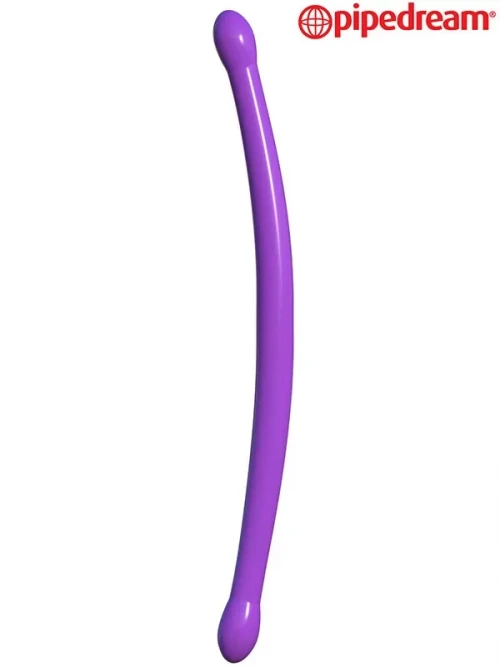 Pipedream Double Whammy 44 Cm Esnek Çift Başlı Silikon Dildo Mor 2