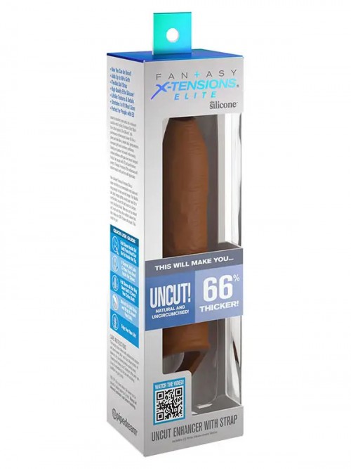 Pipedream Fantasy X-Tensions Elite Uncut Enhancer Testis Halkalı Penis Kılıfı 2