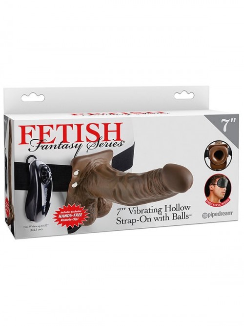 Pipedream İçi Boş Titreşimli Belden Bağlamalı Penis 19 cm Melez 5