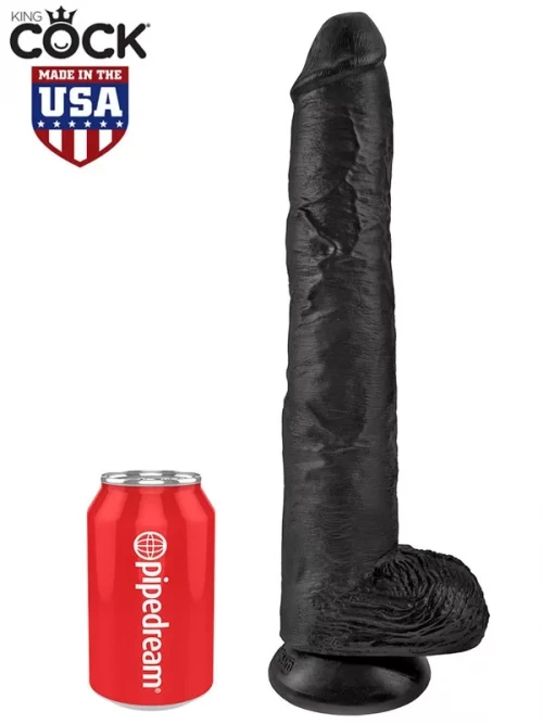King Cock Realistik Uzun Dildo 36 cm Siyah 3