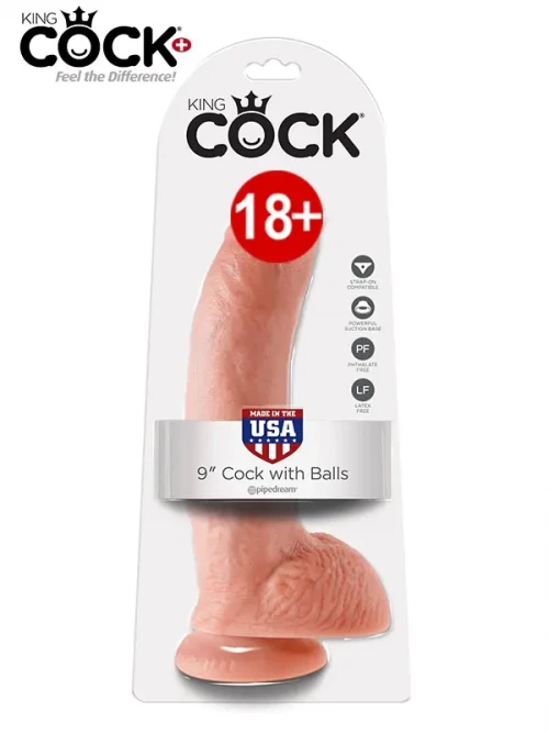 Pipedream King Cock 9″ Cock With Balls Ten Realistik Penis 23 cm Ek Resim