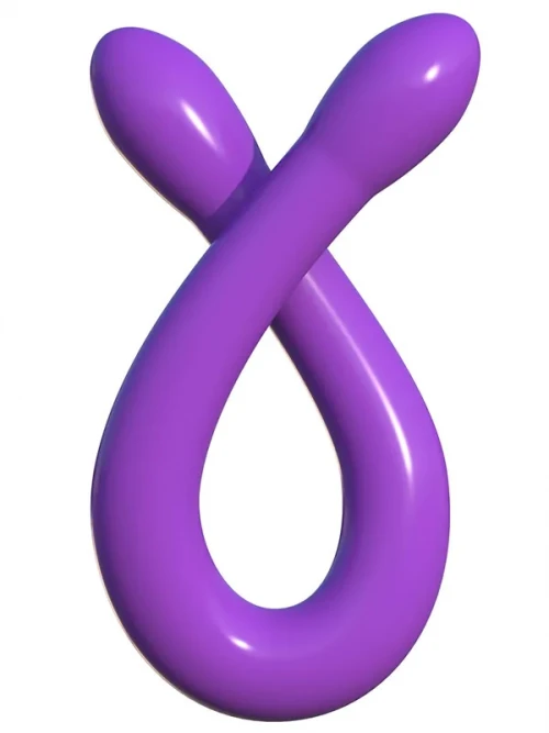 Pipedream Double Whammy 44 Cm Esnek Çift Başlı Silikon Dildo Mor 3