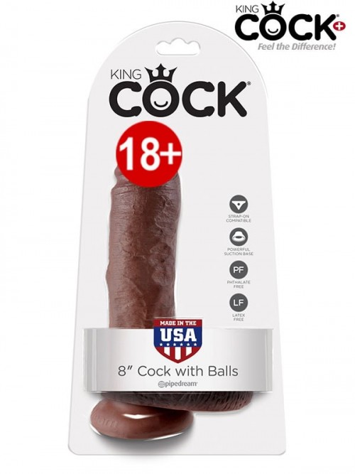 Pipedream King Cock W/ Balls 8″ Realistik Penis Melez Ek Resim
