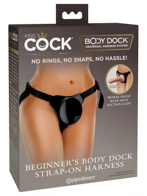 Pipedream King Cock Elite Beginner’s Body Dock Strap-On Harness Ek Resim