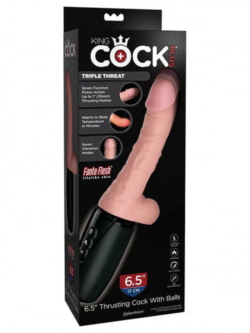 Pipedream King Cock Plus Thrusting İleri Geri Hareketli Isıtmalı Dildo Ek Resim