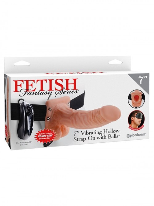 Pipedream İçi Boş Titreşimli Testisli Realistik Belden Bağlamalı 19 cm Penis 6