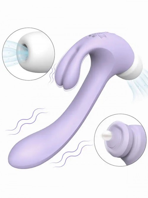 Hammer Rabbit G Noktası ve Klitoris Titreşim Emiş Vibratörü 2