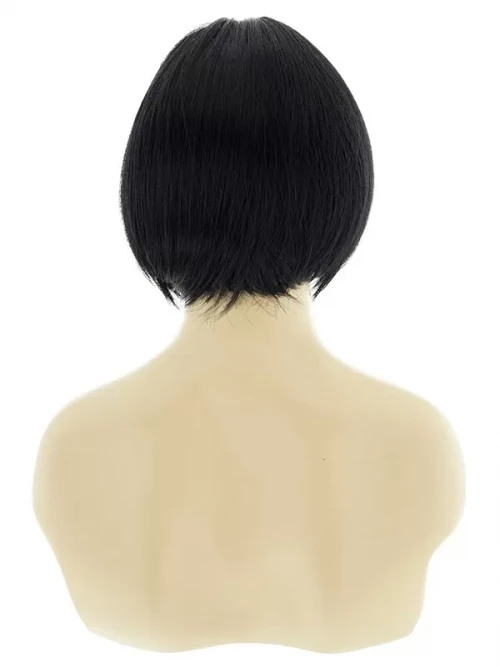 Kısa Siyah Kahküllü Peruk 2