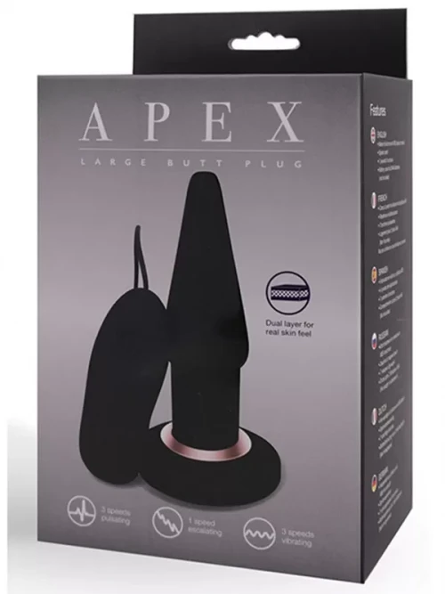 Apex Titreşimli Anal Plug Large 2