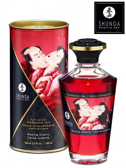 Shunga Warming Oil Blazing Cherry Sevişme Yağı 100 ml