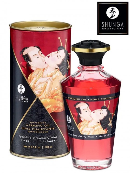 Shunga Warming Oil Sparkling Wine Şaraplı Sevişme Yağı 100 ml