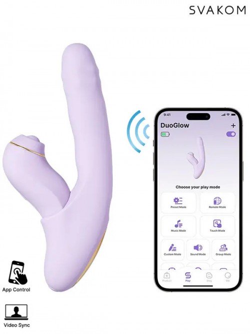 Svakom DuoGlow APP Uygulama Kontrollü Hepsi Bir Arada Tavşan Vibratör
