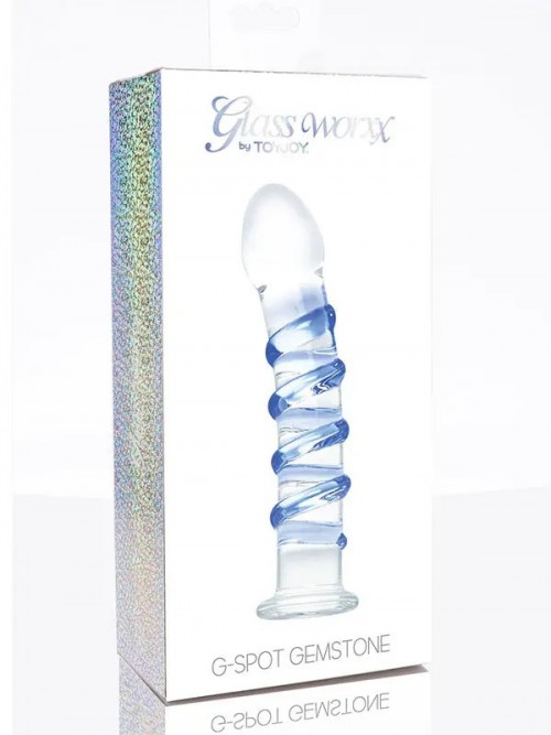 ToyJoy Glass Worxx G-Spot Gemstone 18 cm Şık Cam Dildo 5