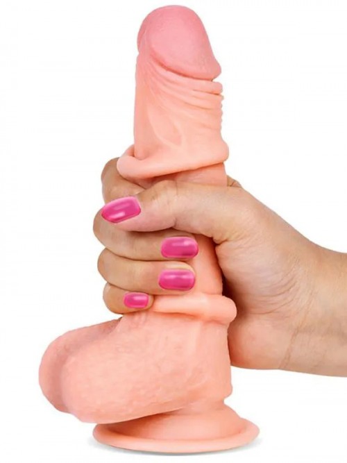 Real Skin 7″ Çift Katmanlı Kayan Derili Gerçekçi Penis 18 cm 4