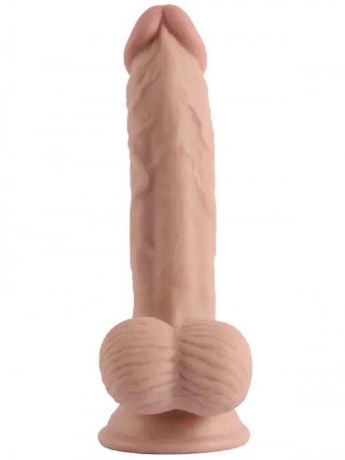 VSCNovelty 7.6″ Çift Katmanlı Kayan Derili Gerçekçi Dildo 19 cm Ek Resim