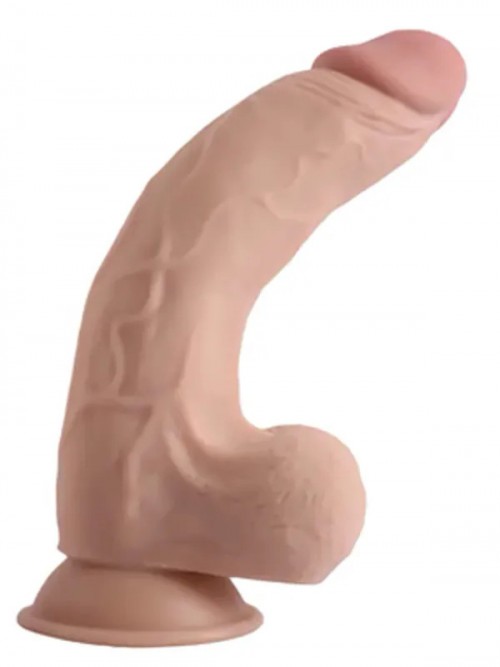 VSCNovelty 8.6″ Çift Katmanlı Kayan Derili Gerçekçi Dildo 22 cm Ek Resim
