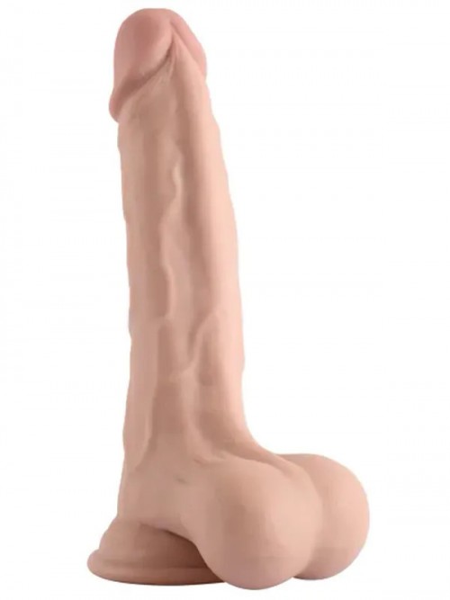 VSCNovelty 9″ Çift Katmanlı Kayan Derili Realistik Penis 23 cm 2