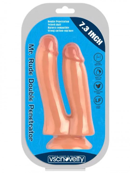 VSCNovelty Mr. Rude 7.3” Çift Başlı Gerçekçi Dildo 6