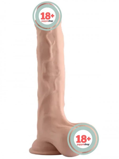 VSCNovelty 10″ Çift Katmanlı Kayan Derili Gerçekçi Penis 25 cm