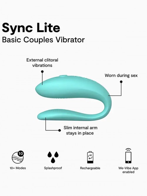 We-Vibe Sync Lite Çiftler İçin Telefon Kontrollü Vibratör Aqua Ek Resim