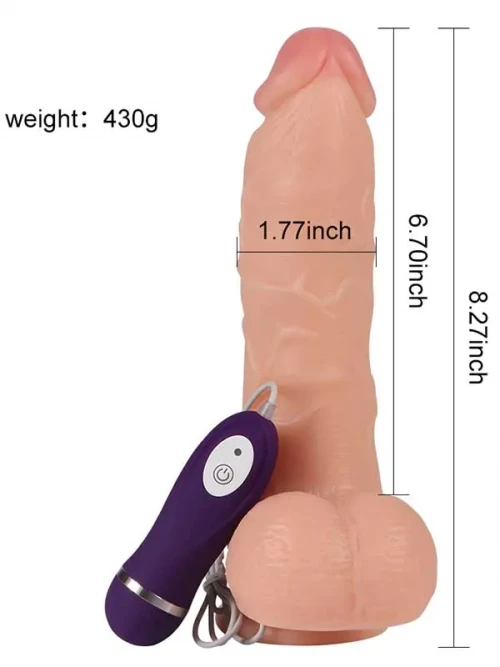 XISE Adam Vibrating Realistik Dokulu Titreşimli Dildo 21 cm 4