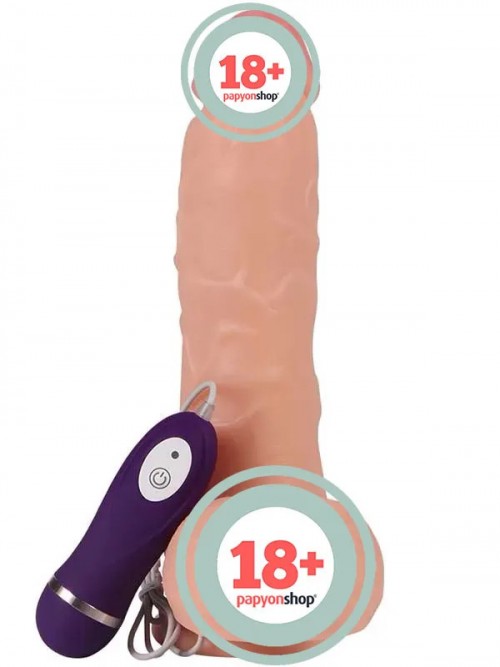 XISE Adam Vibrating Realistik Dokulu Titreşimli Dildo 21 cm